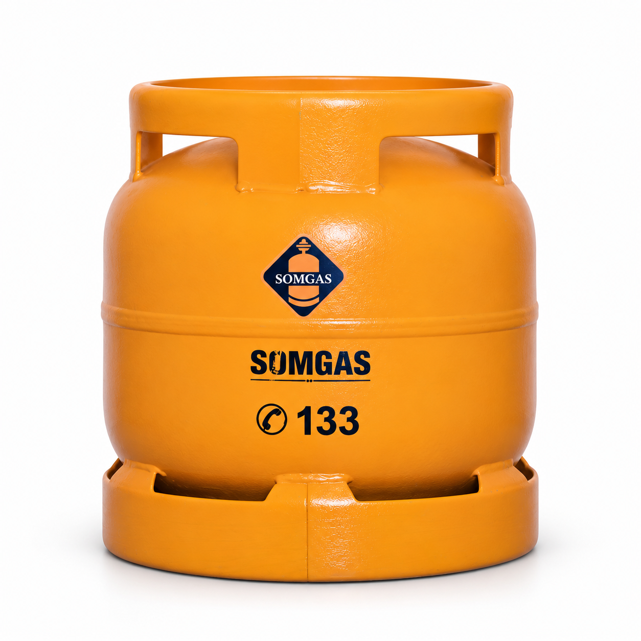 Orange SOMGAS 6KG cylinder on its own
